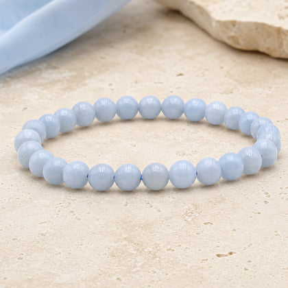 Bracelet Angélite 6 mm – Sérénité