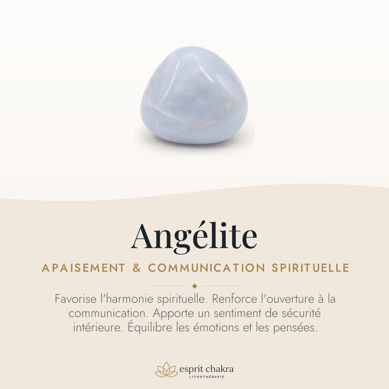 Bracelet Angélite 8 mm – Écoute Silencieuse — vertus de la pierre