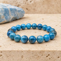 Bracelet Apatite Bleue 10 mm – Feu de la Création