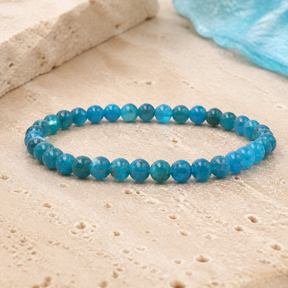 Bracelet Apatite Bleue 4 mm – Pause Douce