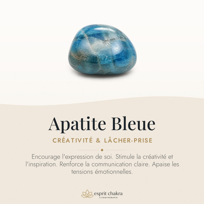 Bracelet Apatite Bleue 6 mm – Abri du Soir