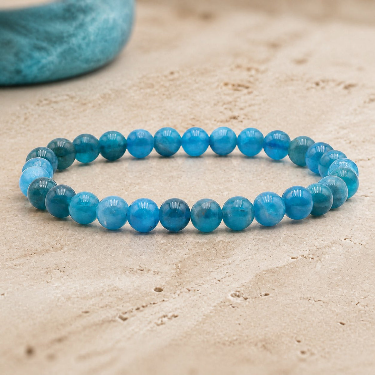 Bracelet Apatite Bleue 6 mm – Inspiration
