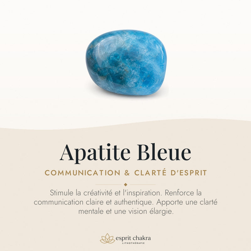 Bracelet Apatite Bleue 8 mm – Abri Doux