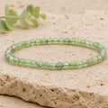 Bracelet Apatite Verte 4 mm – Cœur Ouvert