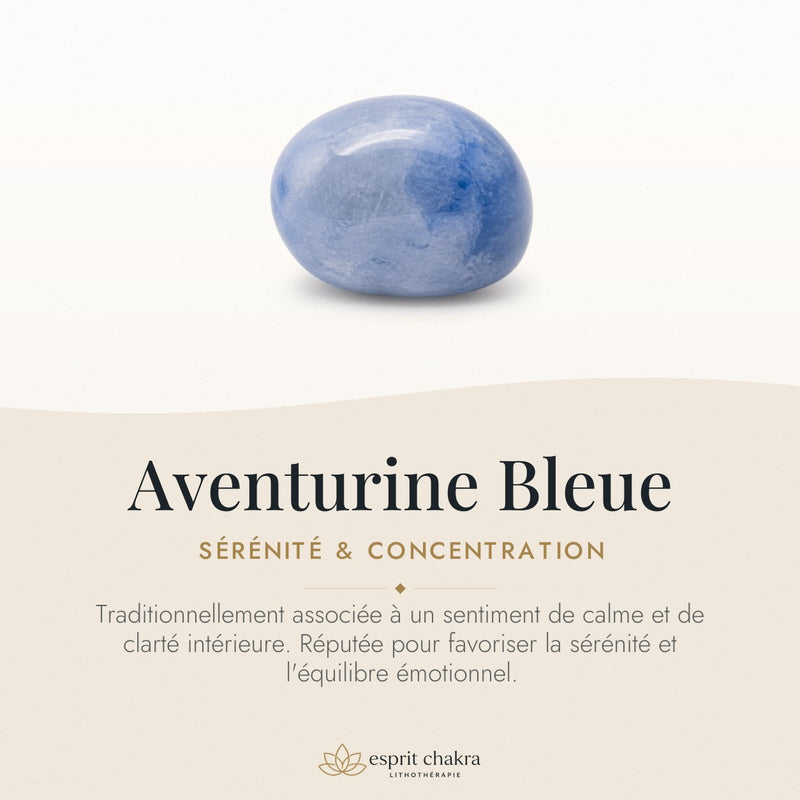 Bracelet Aventurine Bleue 6 mm – Sérénité