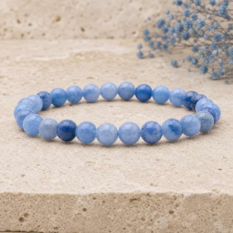 Bracelet Aventurine Bleue 6 mm – Sérénité