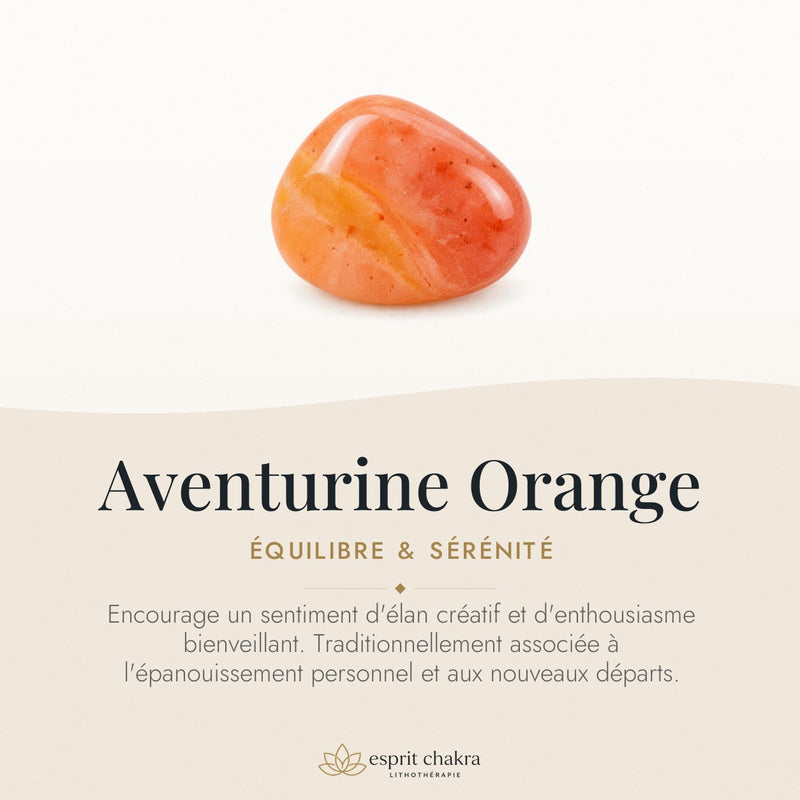 Bracelet Aventurine Orange 6 mm – Équilibre