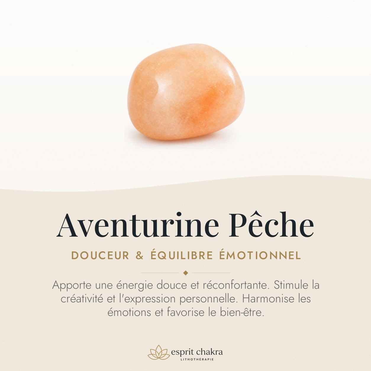 Bracelet Aventurine Pêche 8 mm – Douceur du Cœur — vertus de la pierre