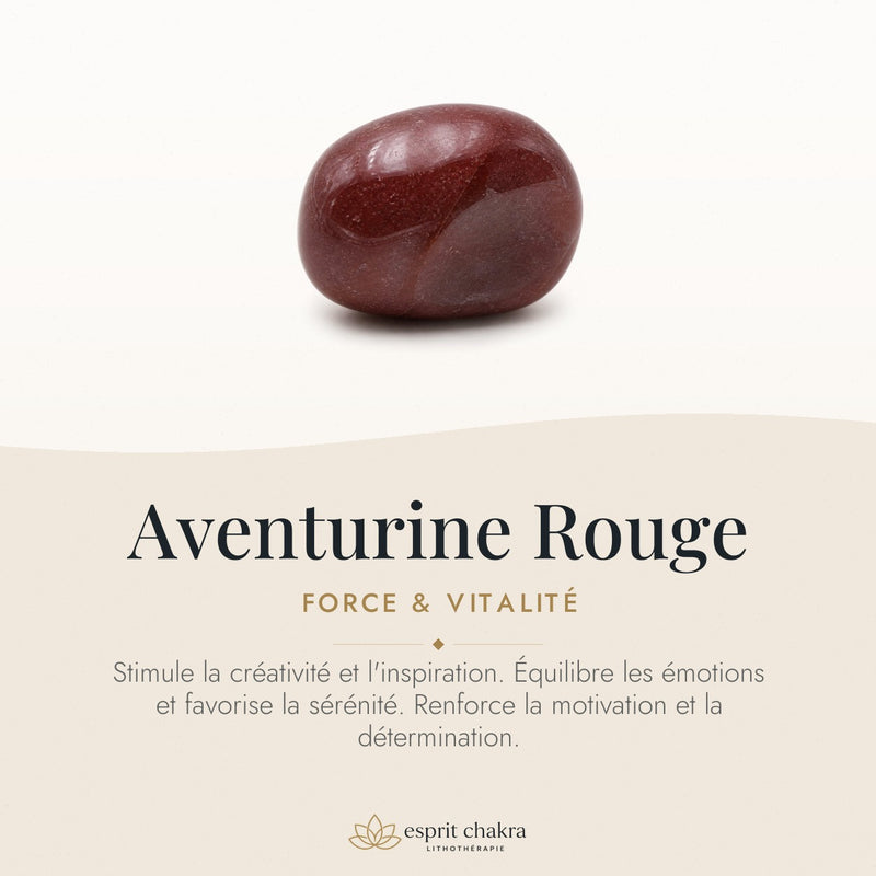 Bracelet Aventurine Rouge 10 mm – Force Vive