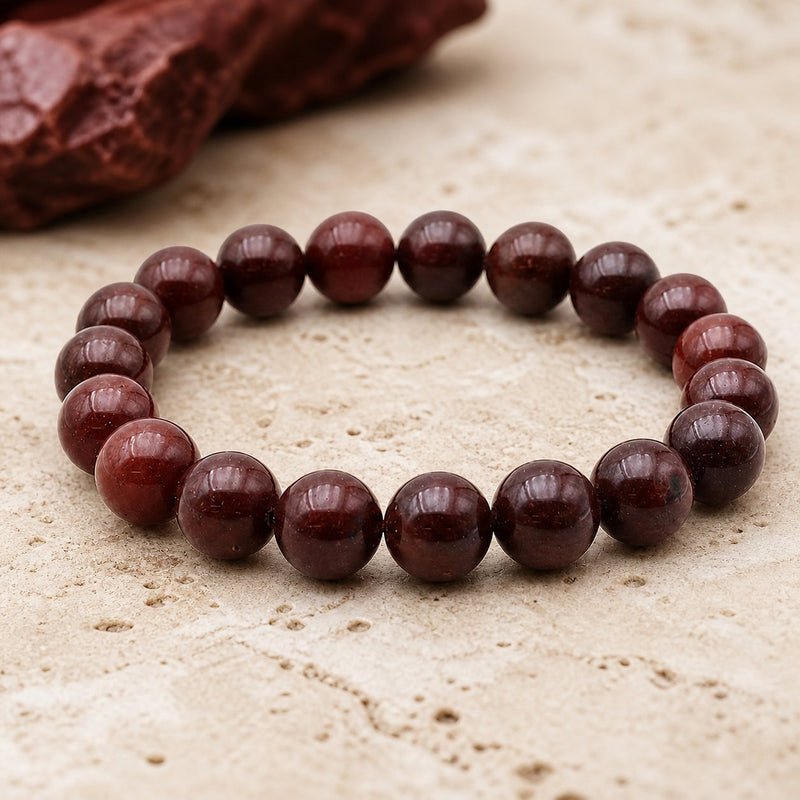 Bracelet Aventurine Rouge 10 mm – Force Vive