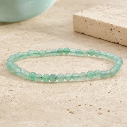Bracelet Aventurine Verte 4 mm – Chance Tranquille