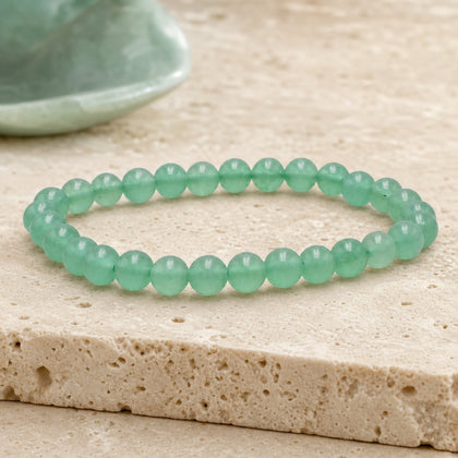 Bracelet Aventurine Verte 6 mm – Souffle de la Chance