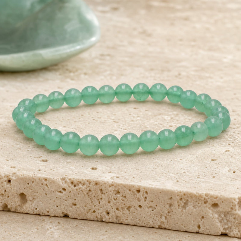 Bracelet Aventurine Verte 6 mm – Souffle de la Chance