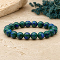 Bracelet Azurite Malachite 10 mm – Intuition Sûre