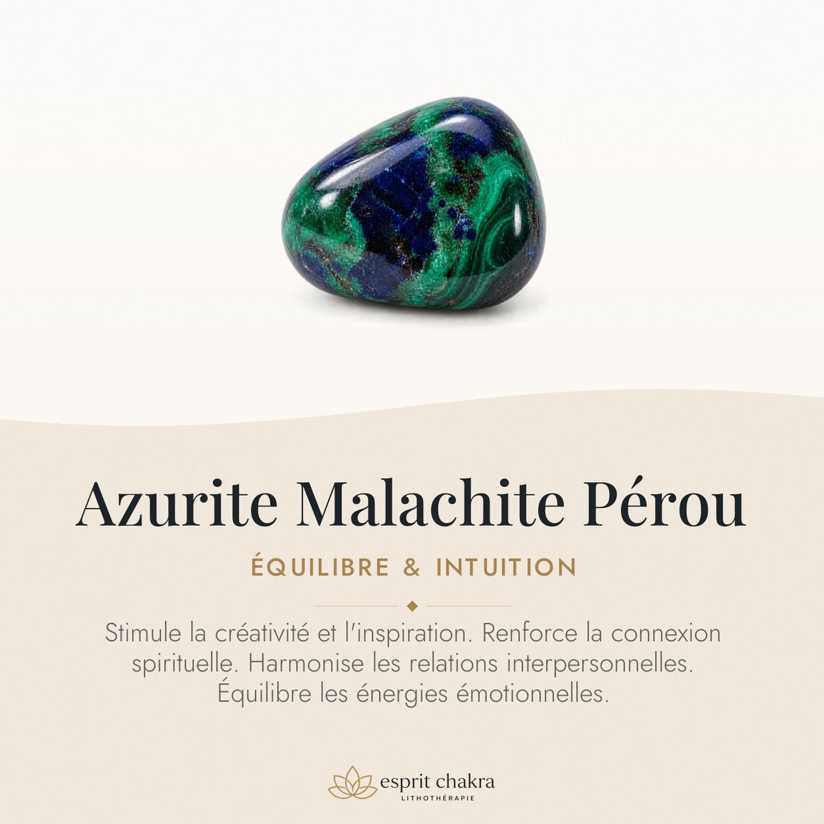 Bracelet Azurite Malachite 6 mm – Passage Serein — vertus de la pierre