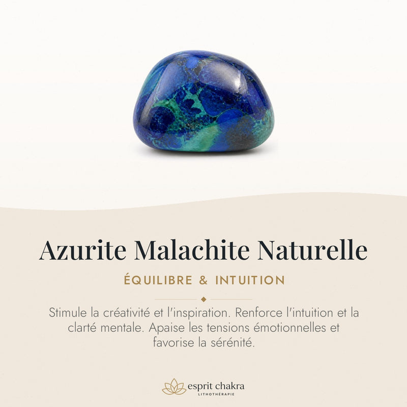 Bracelet Azurite Malachite 8 mm – Chemin Paisible