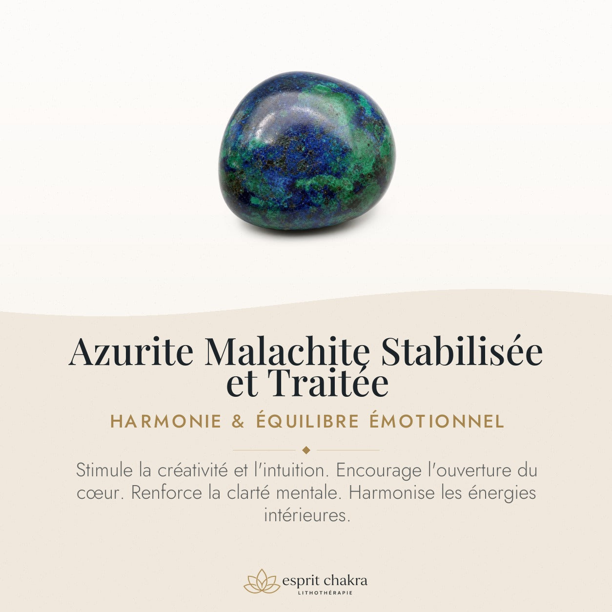 Bracelet Azurite Malachite 8 mm – Maison Paisible — vertus de la pierre
