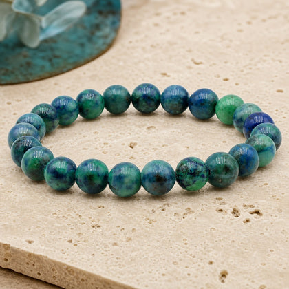 Bracelet Azurite Malachite 8 mm – Maison Paisible