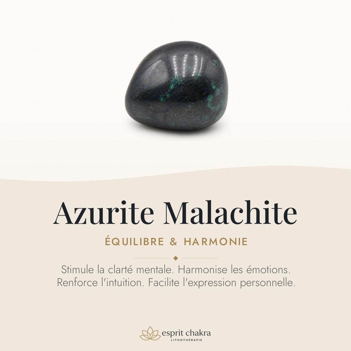 Bracelet Azurite Malachite 8 mm – Toit Serein — vertus de la pierre