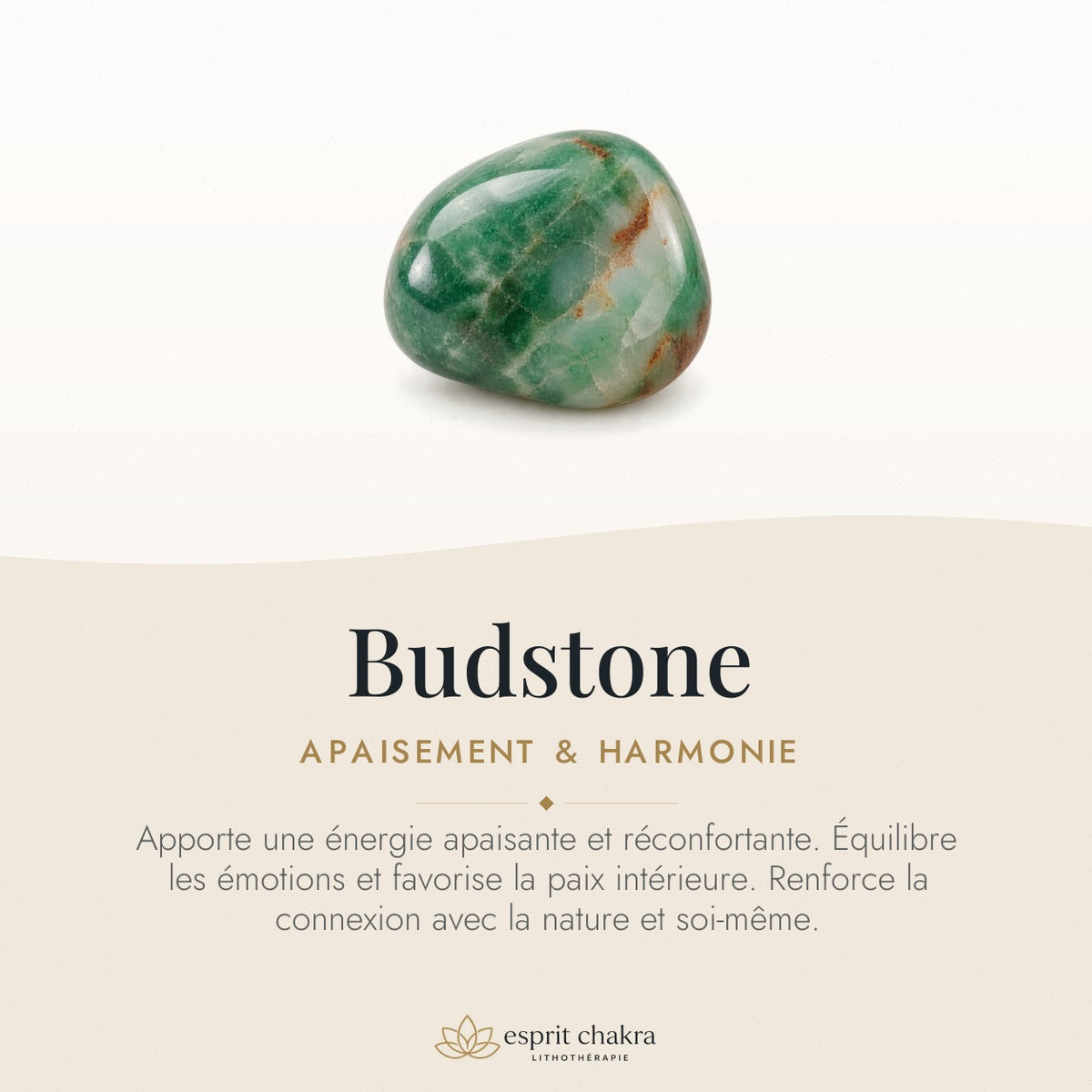 Bracelet Budstone 6 mm – Croissance Paisible — vertus de la pierre