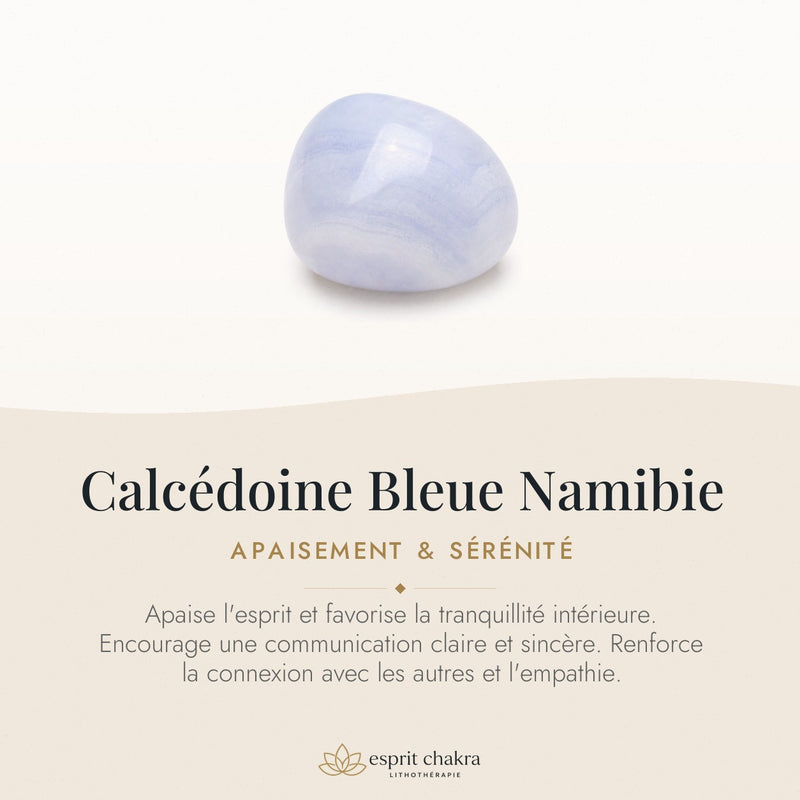 Bracelet Calcédoine Bleue 10 mm – Parole Douce