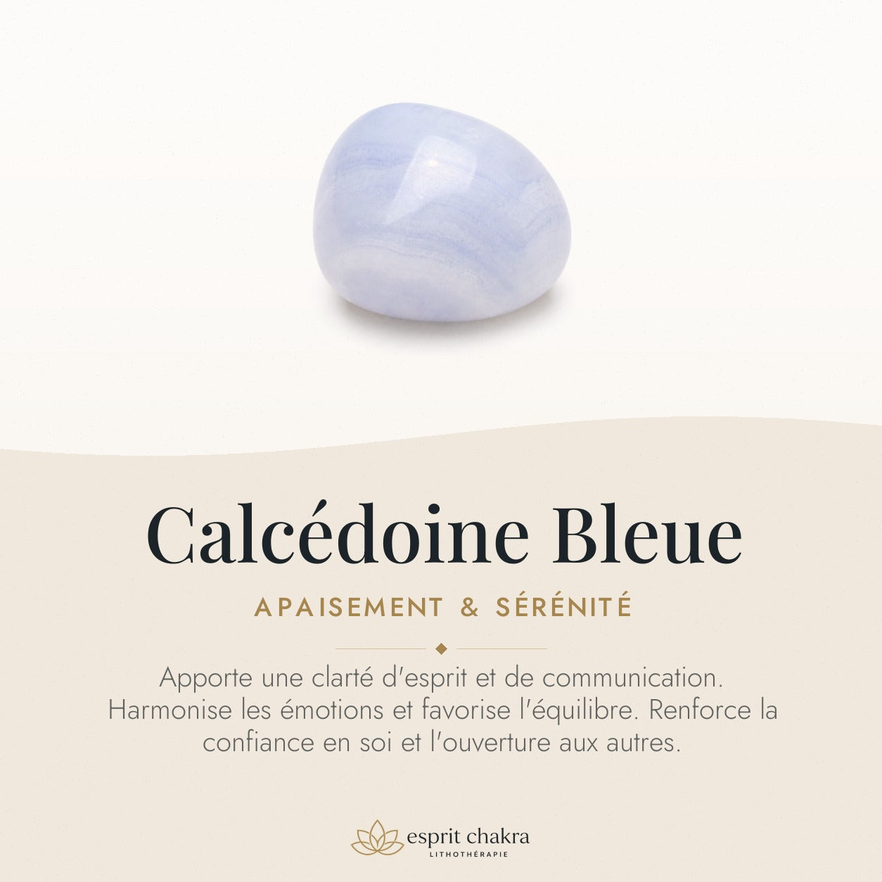 Bracelet Calcédoine Bleue 4 mm – Bienveillance des Mots — vertus de la pierre