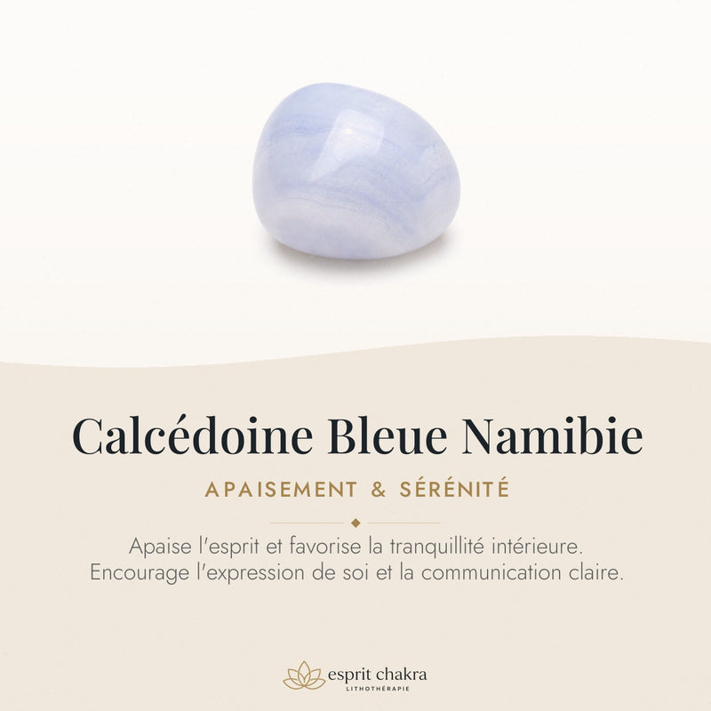Bracelet Calcédoine Bleue 4 mm – Calme des Échanges