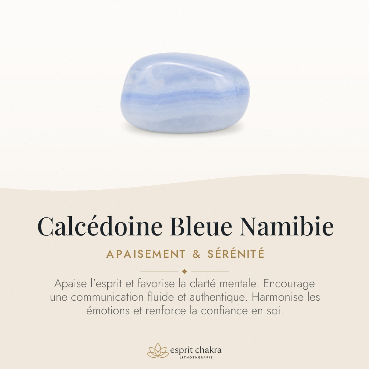 Bracelet Calcédoine Bleue 6 mm – Cap Tranquille — vertus de la pierre