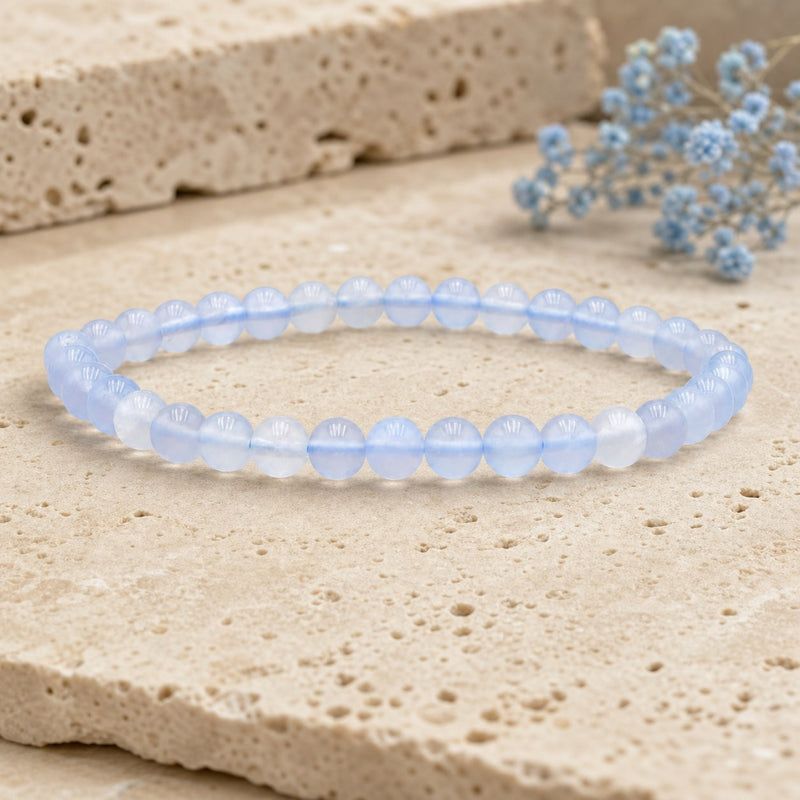 Bracelet Calcédoine Bleue 6 mm – Cap Tranquille