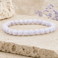 Bracelet Calcédoine Bleue 6 mm – Expression Sereine