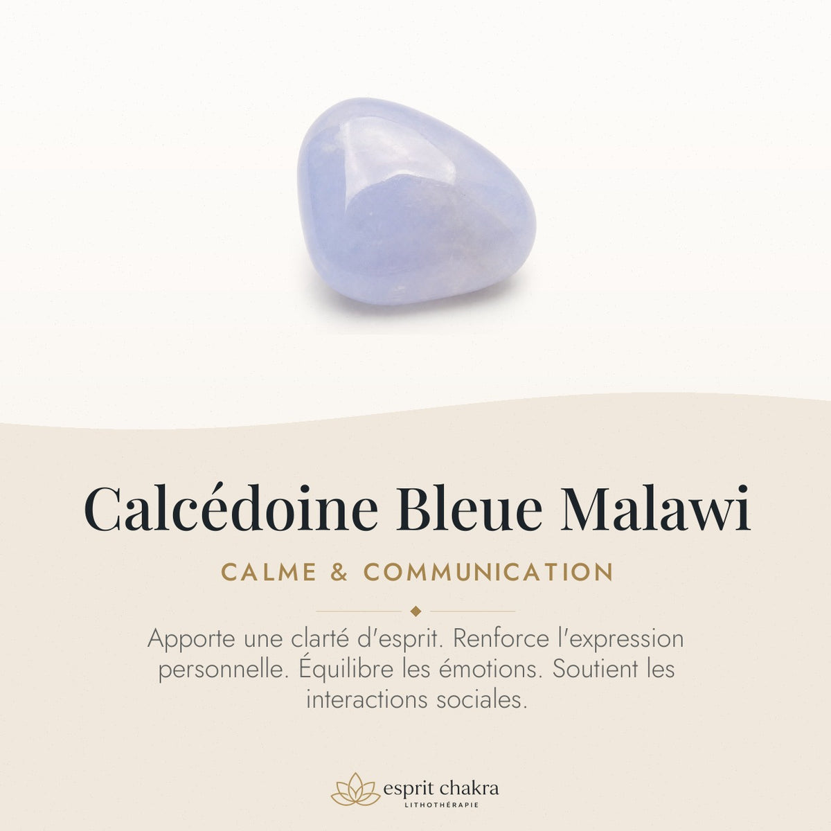 Bracelet Calcédoine Bleue 8 mm – Horizon Doux — vertus de la pierre