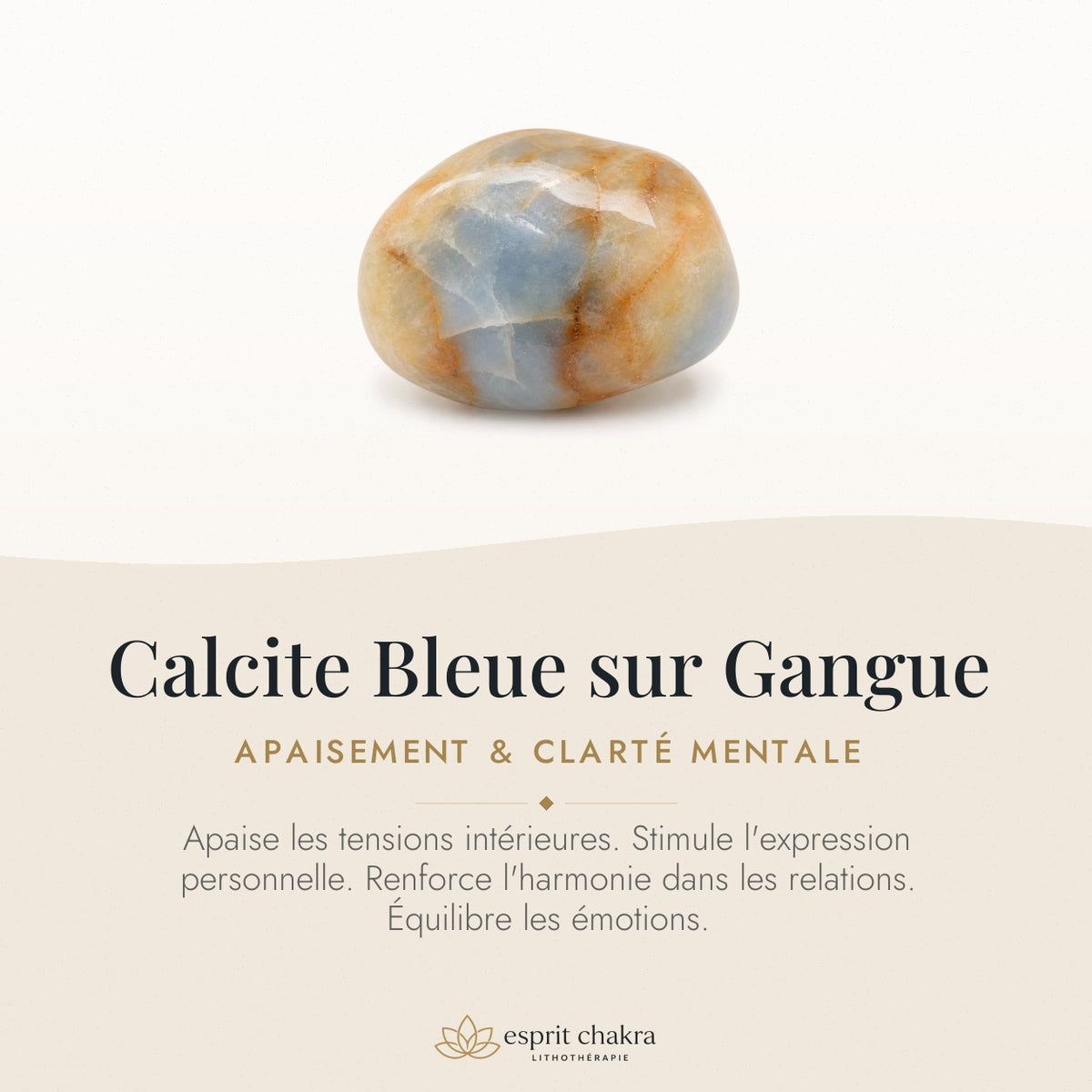 Bracelet Calcite Bleue 8 mm – Départ Serein — vertus de la pierre