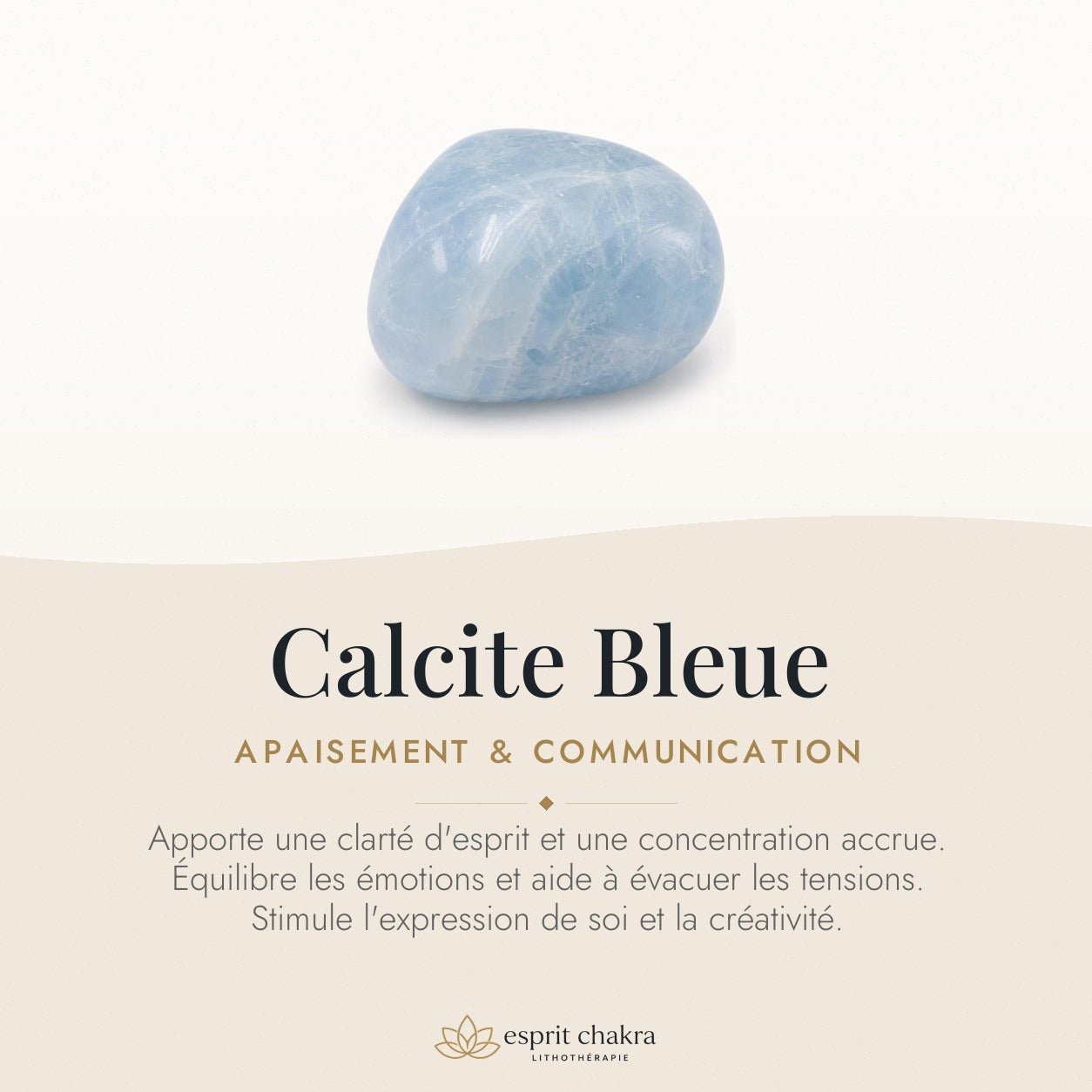 Bracelet Calcite Bleue 8 mm – Pensée Nette — vertus de la pierre