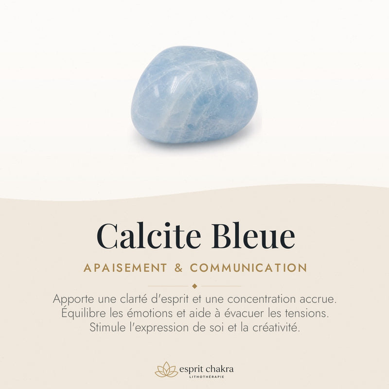 Bracelet Calcite Bleue 8 mm – Pensée Nette