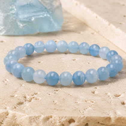 Bracelet Calcite Bleue 8 mm – Pensée Nette