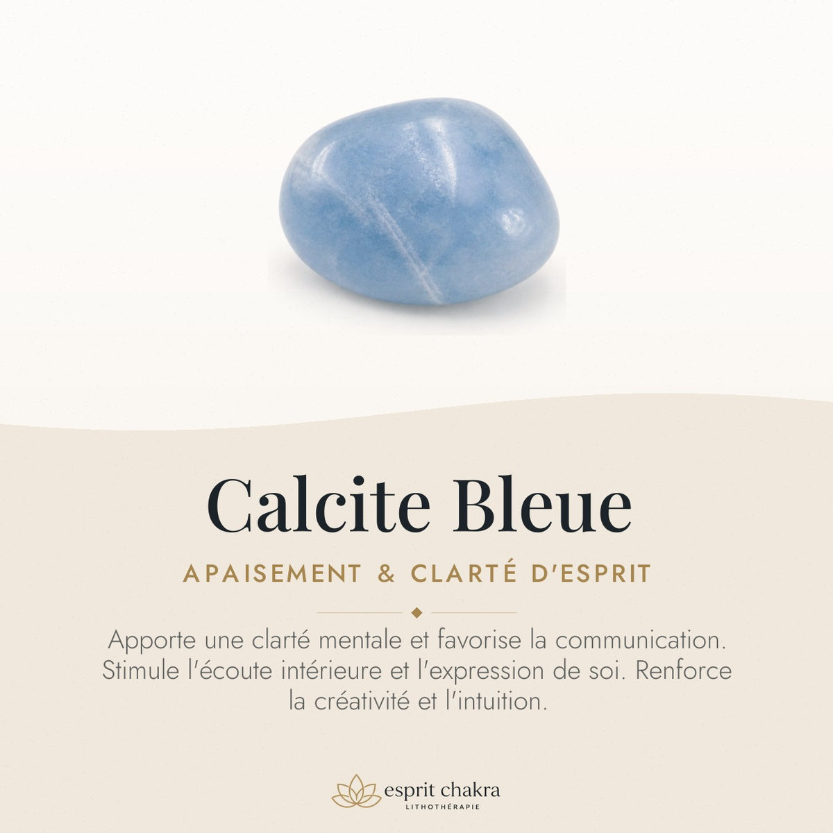 Bracelet Calcite Bleue 8 mm – Retour Doux — vertus de la pierre