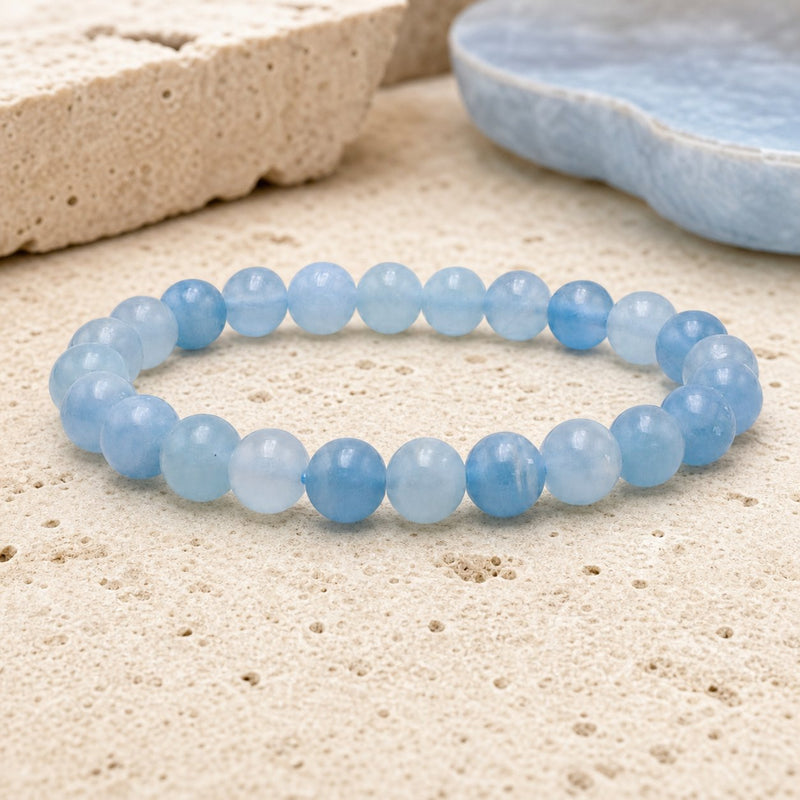 Bracelet Calcite Bleue 8 mm – Retour Doux