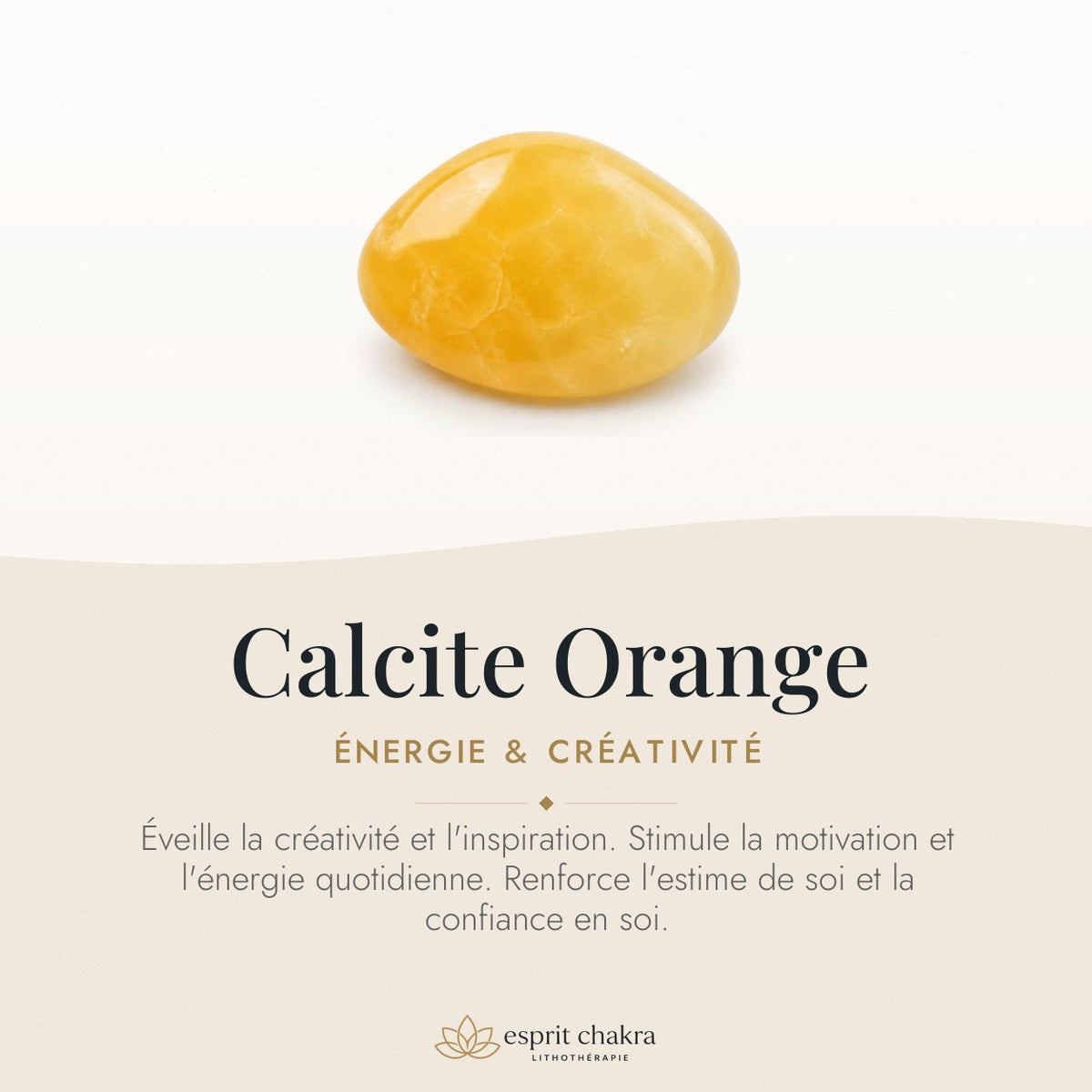 Bracelet Calcite Orange 6 mm – Joie de la Création — vertus de la pierre