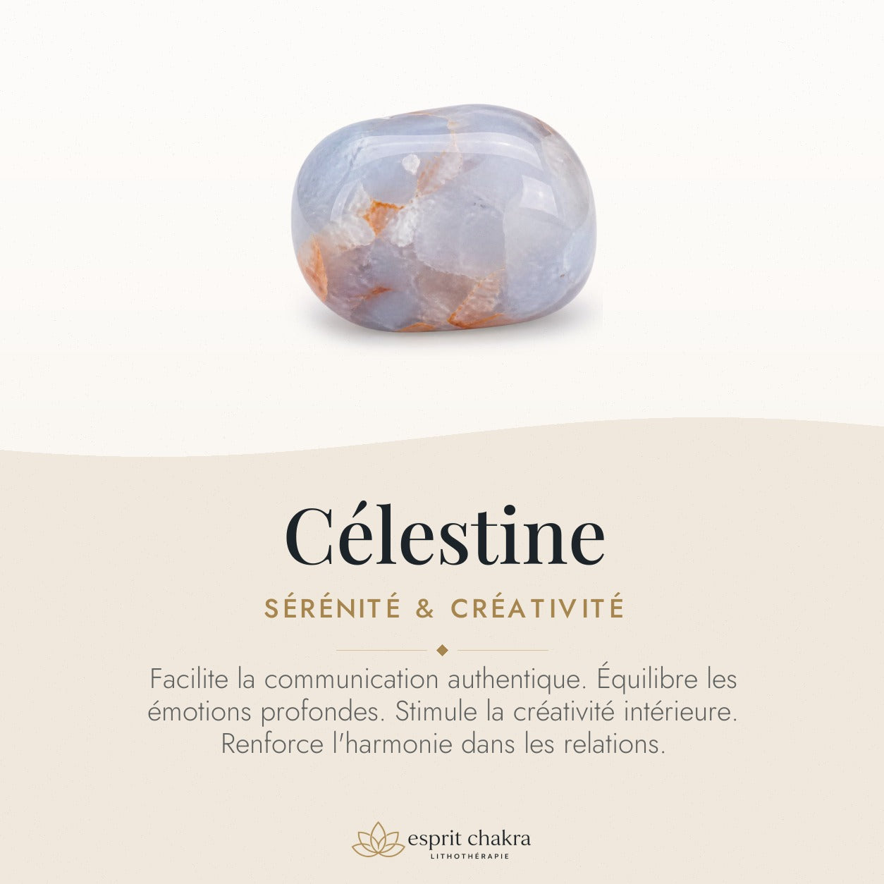 Bracelet Célestine 6 mm – Arrivée Douce — vertus de la pierre