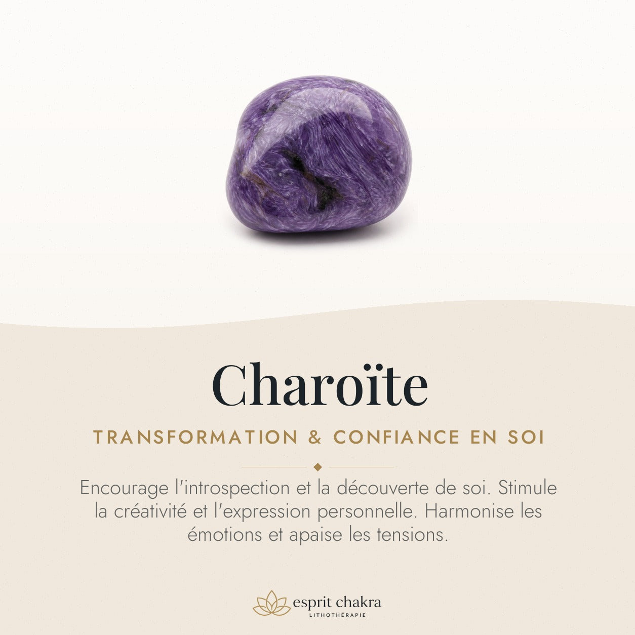 Bracelet Charoïte 10 mm – Courage du Passage — vertus de la pierre