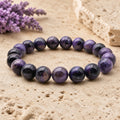 Bracelet Charoïte 10 mm – Transformation Sereine