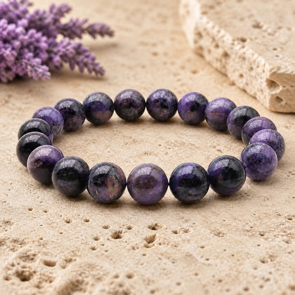 Bracelet Charoïte 10 mm – Transformation Sereine