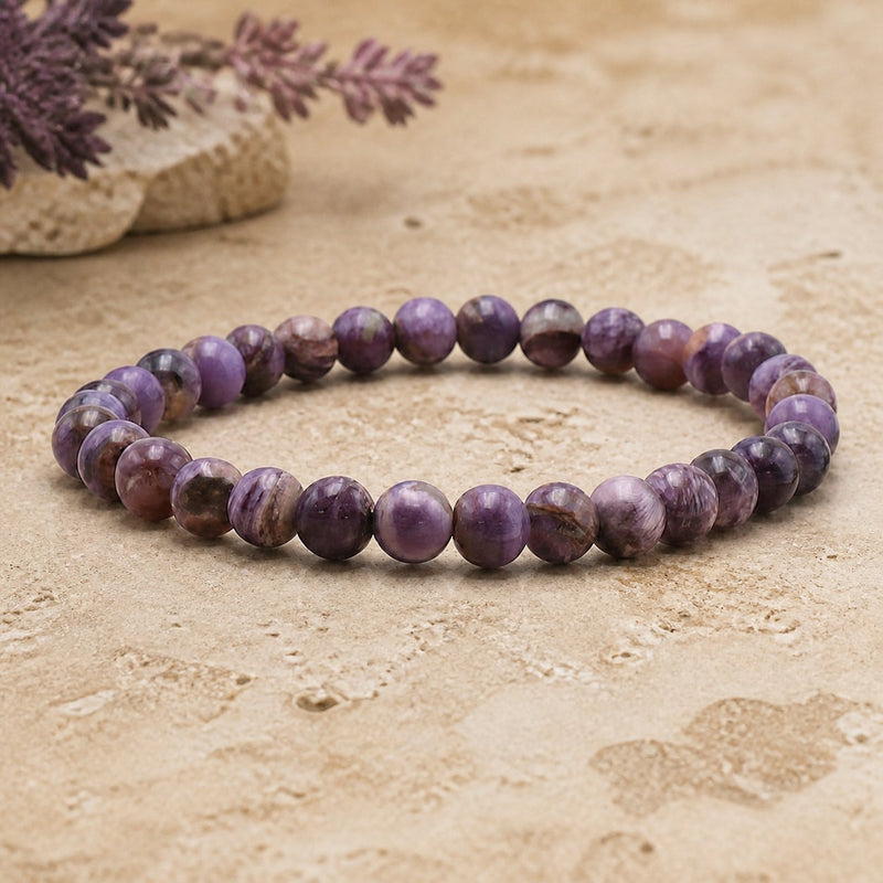 Bracelet Charoïte 6 mm – Pas Assurés