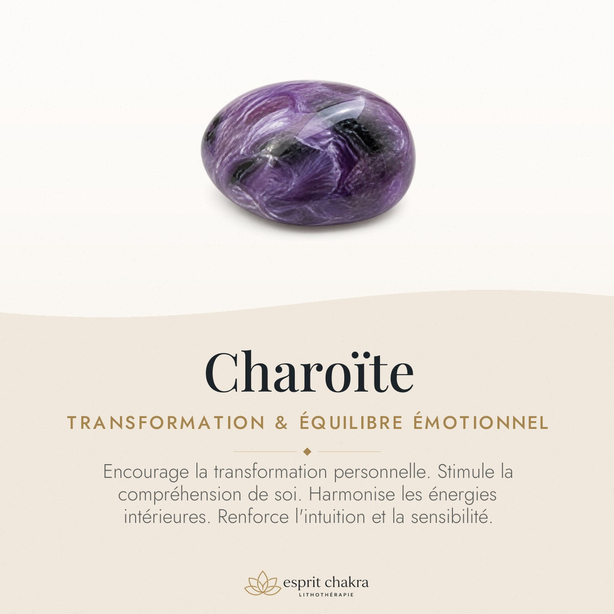 Bracelet Charoïte 6 mm – Transformation — vertus de la pierre