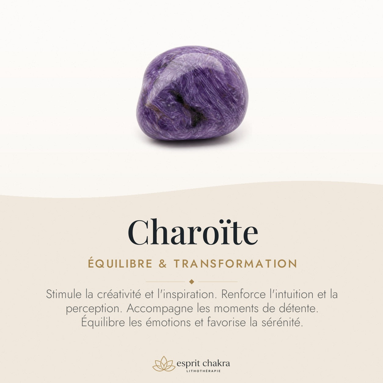 Bracelet Charoïte 8 mm – Envol Léger — vertus de la pierre