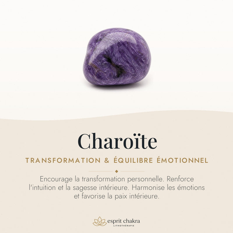 Bracelet Charoïte 8 mm – Marche Sereine