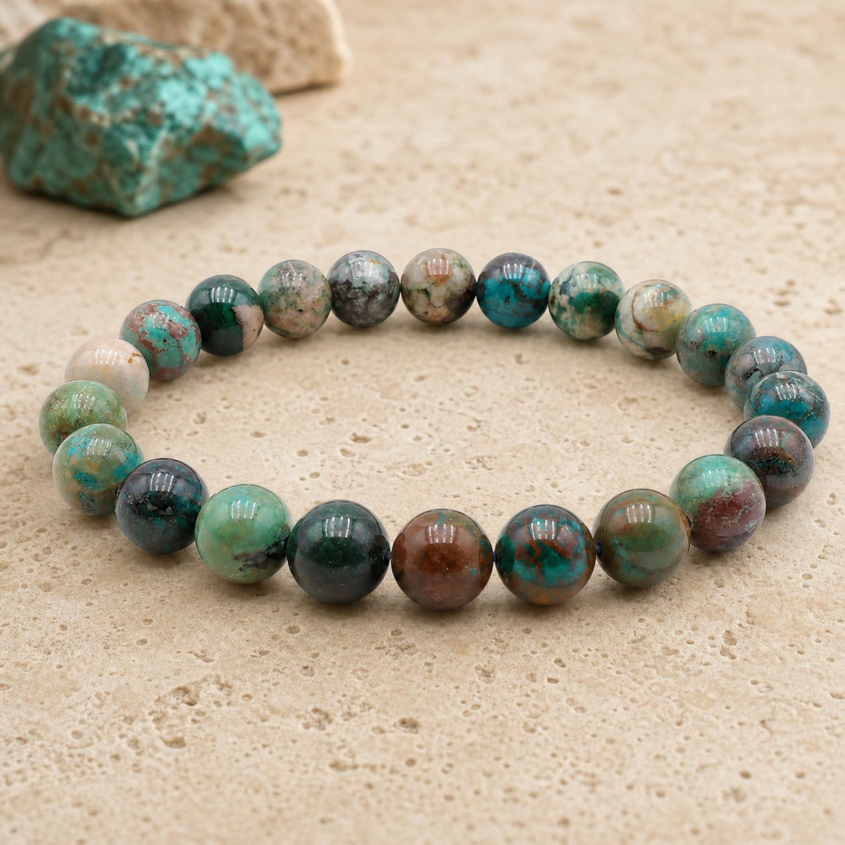 Bracelet Chrysocolle 10 mm – Autorité Douce