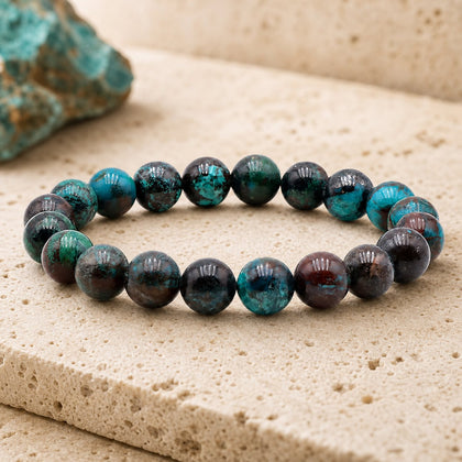 Bracelet Chrysocolle 10 mm – Paix des Tensions