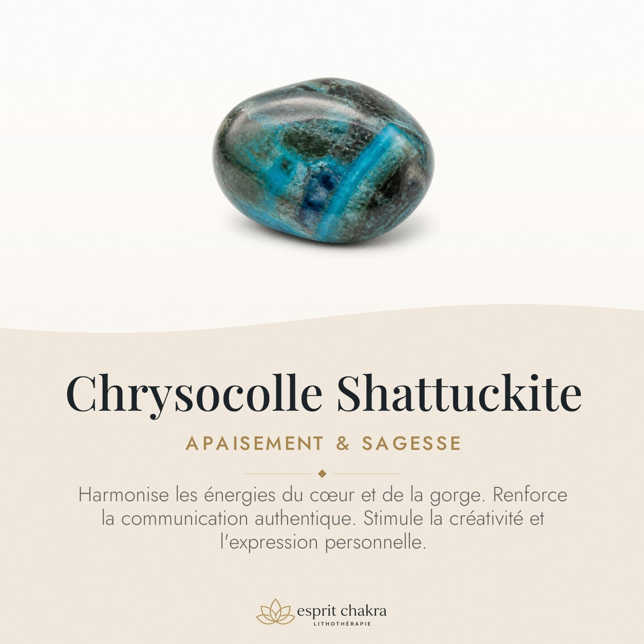 Bracelet Chrysocolle 6 mm – Apaisement — vertus de la pierre