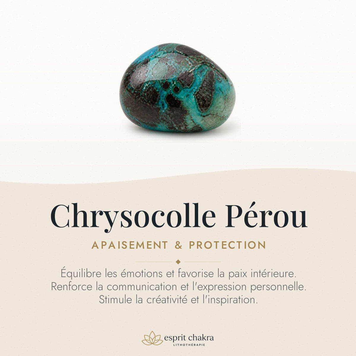 Bracelet Chrysocolle 6 mm – Calme Assuré — vertus de la pierre